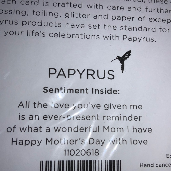 Papyrus Mother’s Day card embroidered floral new - Picture 2 of 2